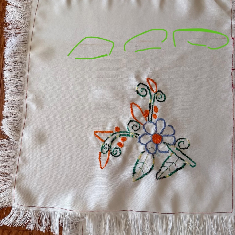 Embroidered Floral Fringe Tablecloth - Picture 2 of 6